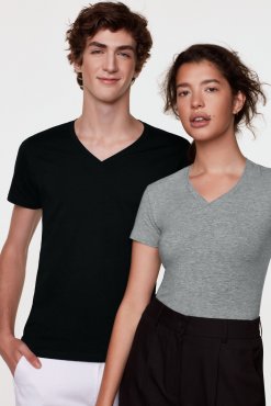 HAKRO Damen V-Shirt Stretch