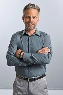 Men´s Long Sleeve Tailored Polycotton Poplin Shirt