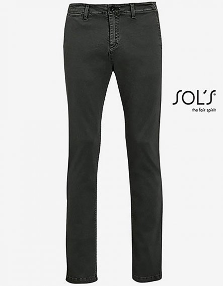 Men´s Chino Trousers Jules - Length 35 52 | Charcoal Grey (Solid