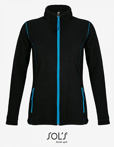 Micro Fleece Zipped Jacket Nova Women S | Black/Aqua