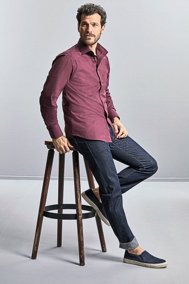 Men´s Long Sleeve Fitted Stretch Shirt 